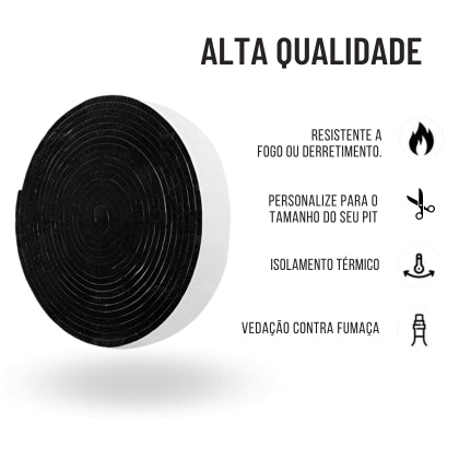 1° Fita de Vedação para Pit Smoker -Block Smoke