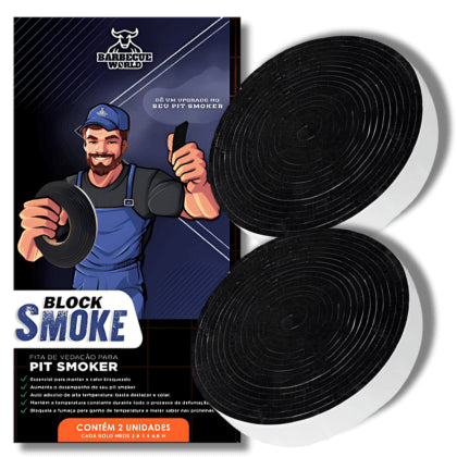 1° Fita de Vedação para Pit Smoker -Block Smoke