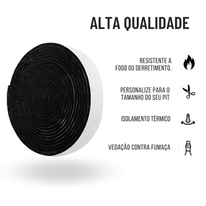 1° Fita de Vedação para Pit Smoker -Block Smoke