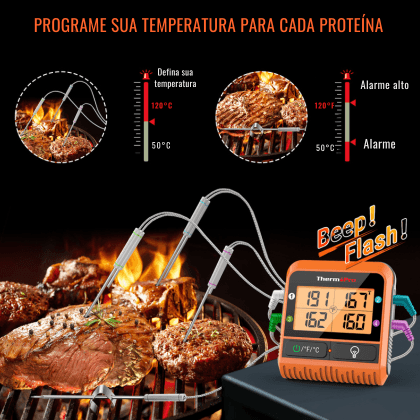 Thermopro 300M Wireless Digital - 4 Sondas TP829 - barbecue world