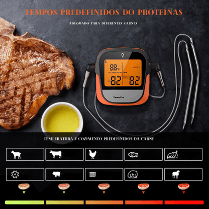 Thermopro TP902 Com Aplicativo - 2 Sondas - barbecue world